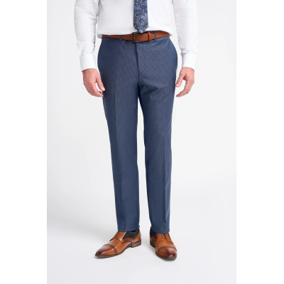 Bond - Men's Navy Check Trousers