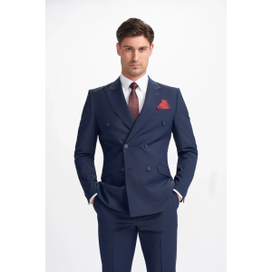 Bond – Men’s Navy Blue Double Breasted Blazer