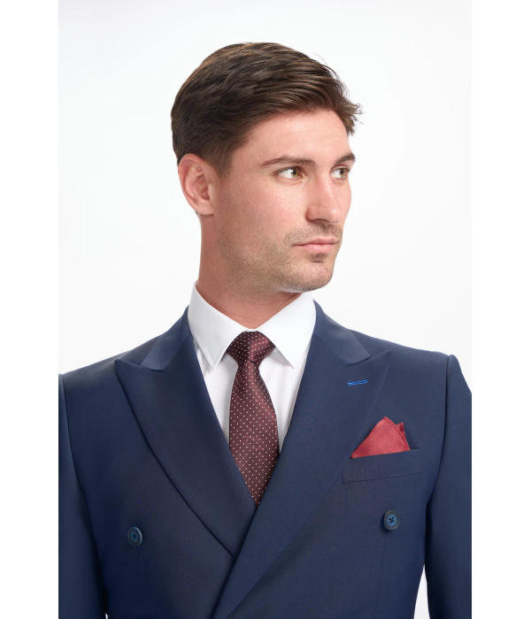 Bond - Men's Navy Blue Double Breasted Blazer