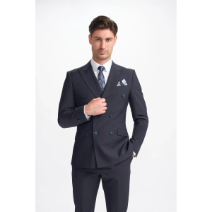 Bond – Men’s Dark Navy 2 Piece Double Breasted Suit