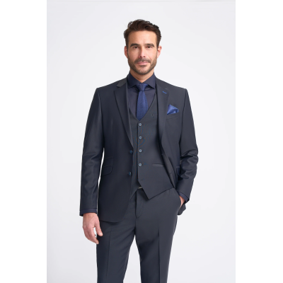 Bond - Men's Dark Navy Tailored Fit Blazer