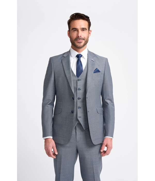 Bond - Men's Grey Tailored Fit Blazer