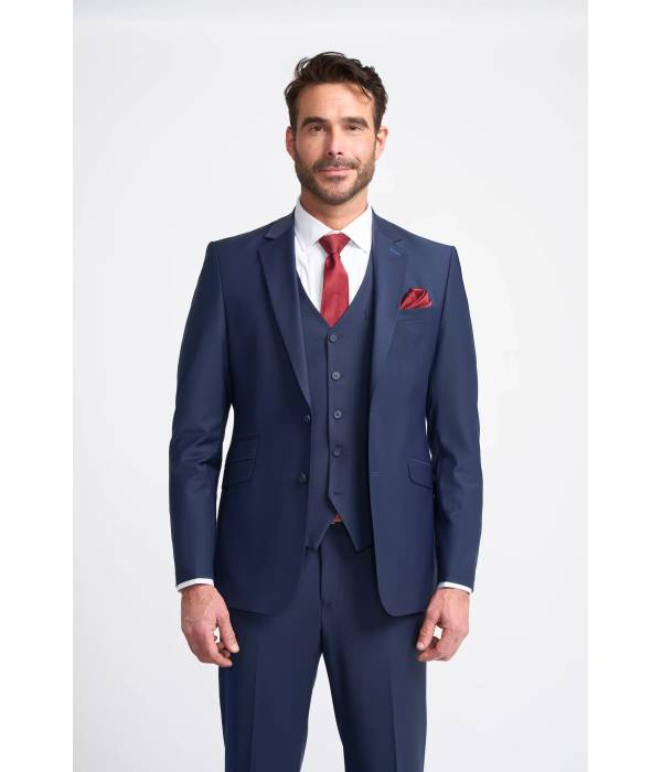 Bond - Men's Navy Tailored Fit Blazer