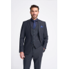 Bond - Men's Dark Navy 3 Piece Tailored Fit Suit
