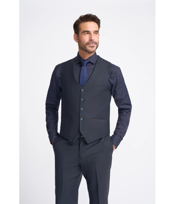 Bond - Men's Dark Navy 3 Piece Tailored Fit Suit