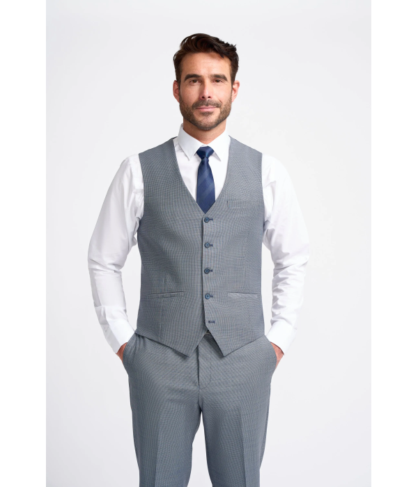 Bond - Men's Grey 3 Piece Tailored Fit Suit