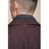Men's Brando Mac Burgundy Overcoat Jacket High Collar Zip Button 3/9