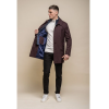 Men's Brando Mac Burgundy Overcoat Jacket High Collar Zip Button 3/9