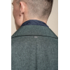 Men's Brando Mac Olive Overcoat Jacket High Collar Zip Button 3/9