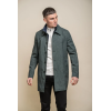 Men's Brando Mac Olive Overcoat Jacket High Collar Zip Button 3/9