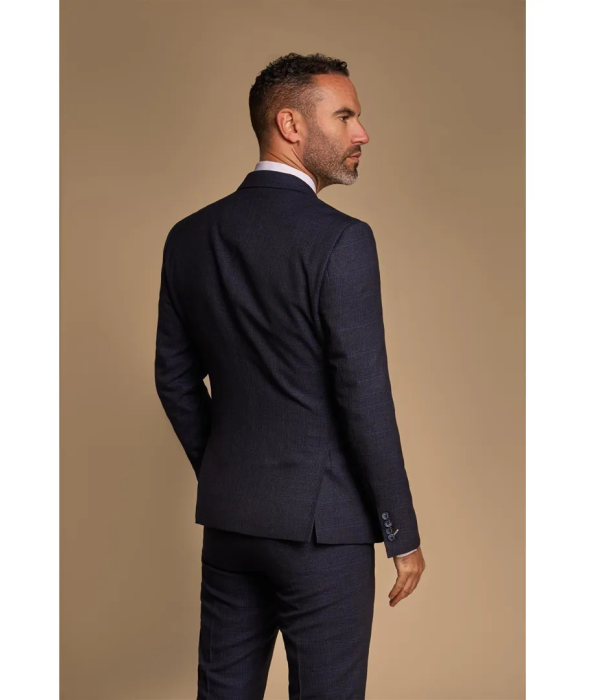 Caridi - Men's Navy Blue Double Breasted Blazer