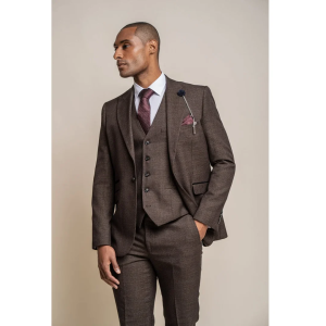 Caridi – Men’s Tweed Brown Blazer