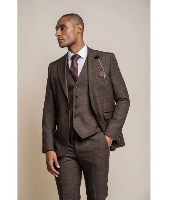 Caridi - Men's Tweed Brown Blazer