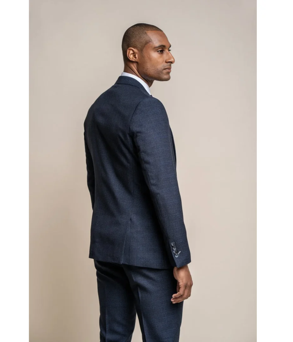 Caridi - Men's Tweed Navy Blue Blazer