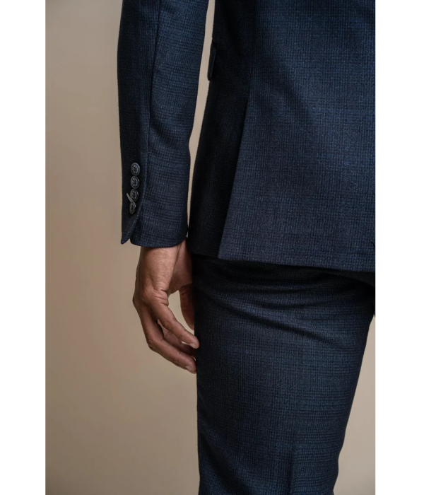 Caridi - Men's Tweed Navy Blue Blazer