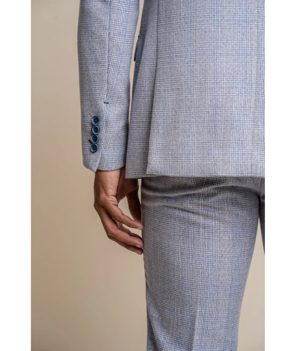 Caridi - Men's Light Blue Wedding Blazer