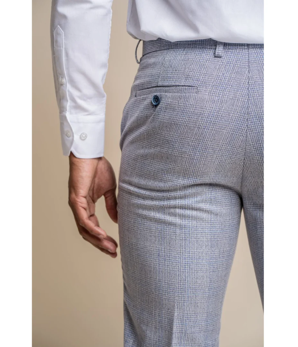 Caridi - Men's Light Blue Wedding Trousers