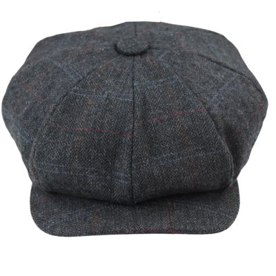 Men's 8 Panel Razor Baker Boy Hat Wool Tweed Blinders Newsboy Flat Cap