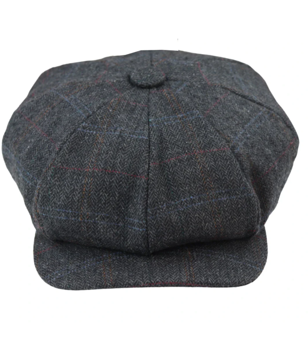 Men's 8 Panel Razor Baker Boy Hat Wool Tweed Blinders Newsboy Flat Cap