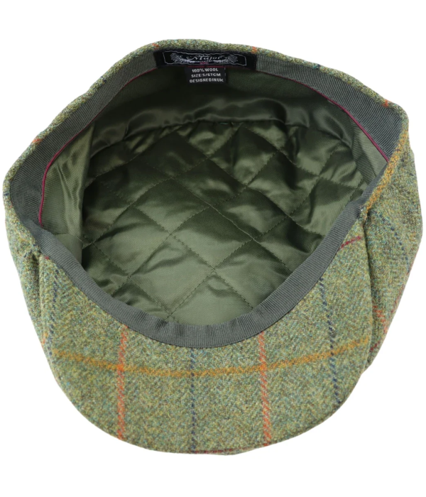 Men's 8 Panel Razor Hat Tweed Blinders Newsboy Green Check Flat Cap