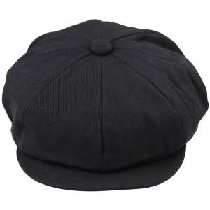 Men’s 8 Panel Razor Summer Black Baker Boy Hat Cotton Blinders Newsboy Flat Cap Shelby