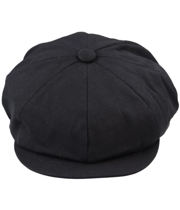 Men's 8 Panel Razor Summer Black Baker Boy Hat Cotton Blinders Newsboy Flat Cap Shelby