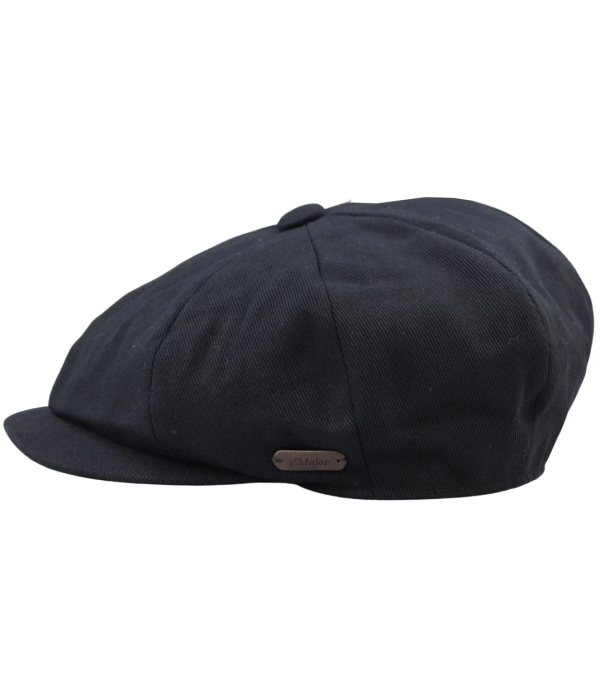 Men's 8 Panel Razor Summer Black Baker Boy Hat Cotton Blinders Newsboy Flat Cap Shelby