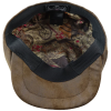 Men's 8 Panel Razor Baker Boy Hat PU Leather Blinders Newsboy Flat Cap Brown
