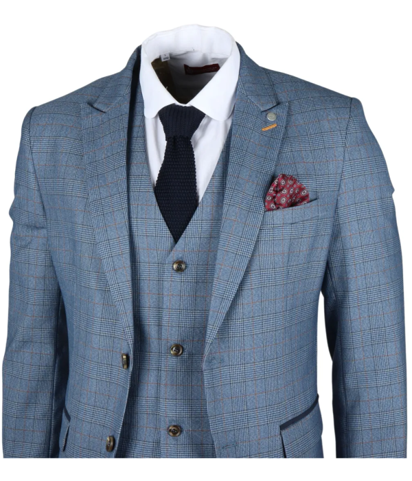 Earl - Men's Blue Checked Blazer