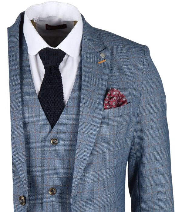 Earl - Men's Blue Checked Blazer