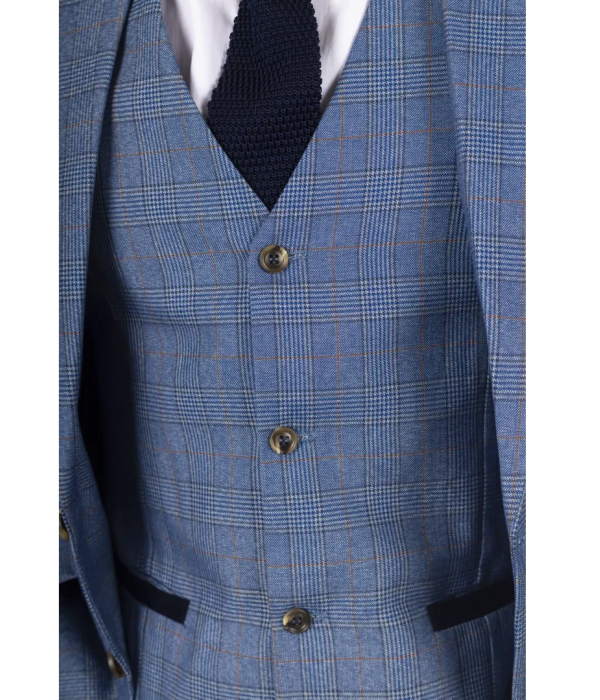 Earl - Men's Blue Checked Blazer