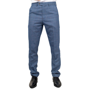 Earl – Men’s Blue Checked Trousers