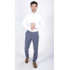 Men's White Button Down Poplin Shirt With Bar & Chain Formal Classic