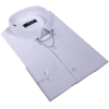 Men's White Button Down Poplin Shirt With Bar & Chain Formal Classic