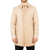 Men's Classic Collar Wool Blend Beige Overcoat