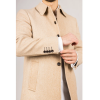 Men's Classic Collar Wool Blend Beige Overcoat