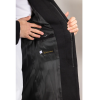 Men's Stand Collar Wool Blend Black Overcoat