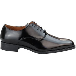 Mens Smart Formal Patent Oxford Black Shoes Shiny Laced Classic Round Toe Dress