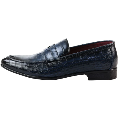 Men's Slip On Formal Navy Loafers