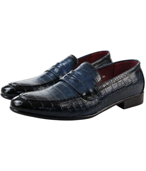 Men's Slip On Formal Navy Loafers