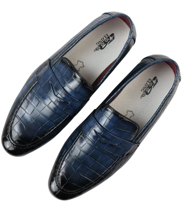 Men's Slip On Formal Navy Loafers