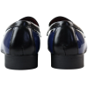 Men's Patent Tassel Slip On Blue Loafers