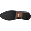 Men's Patent Tassel Slip On Blue Loafers