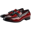 Men's Patent Tassel Slip On Red Loafers