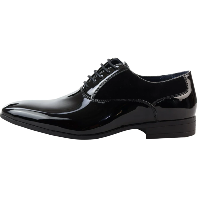 Men's Black Lace Up Derby Shoes