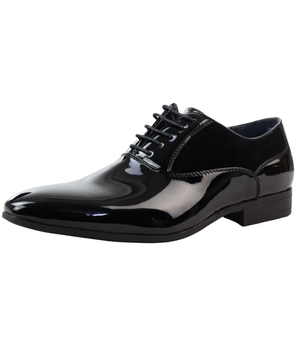 Men's Black Lace Up Derby Shoes