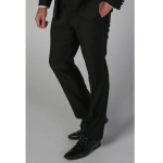 Ford - Men's Black Tuxedo Trousers - 34W