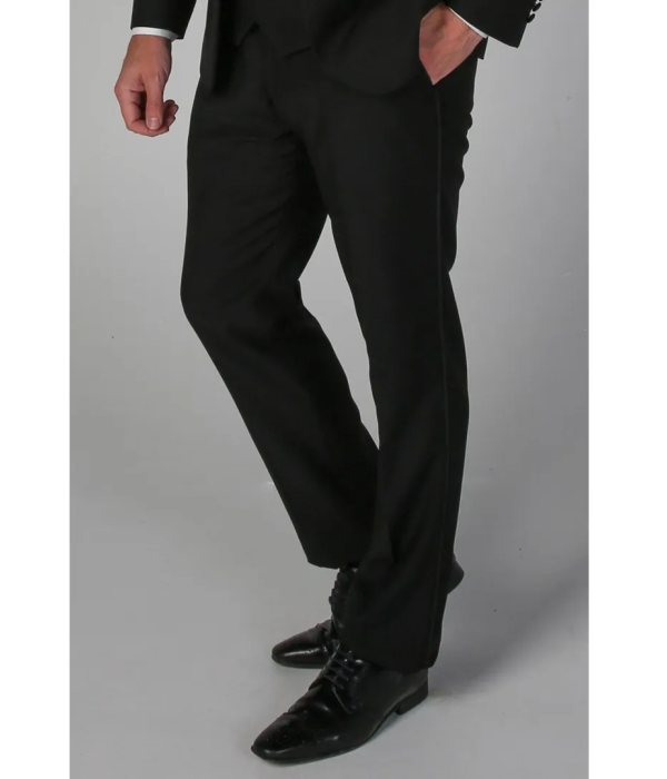 Ford - Men's Black Tuxedo Trousers