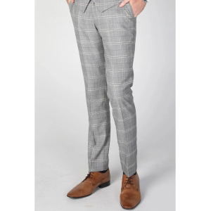 Francis – Men’s Grey Check Trousers