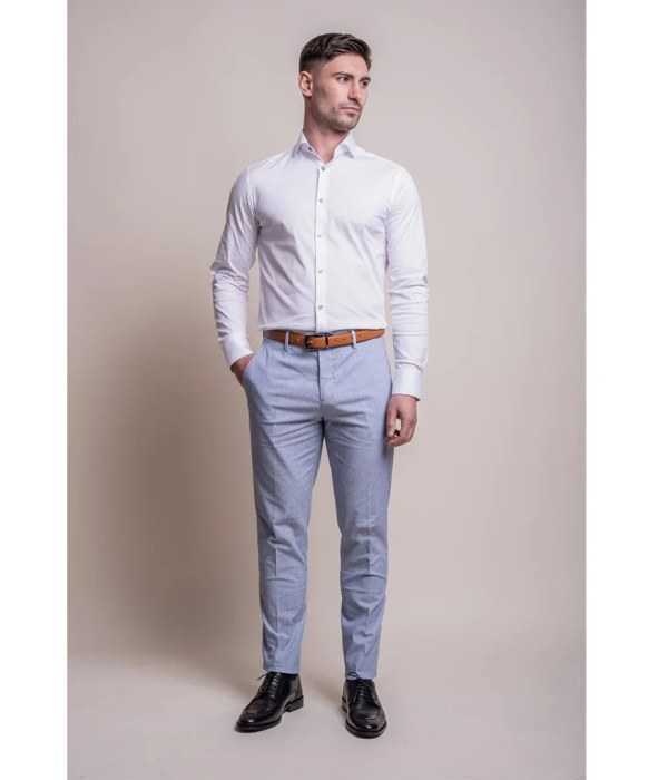 Fredrik - Men's Light Blue Summer Trousers